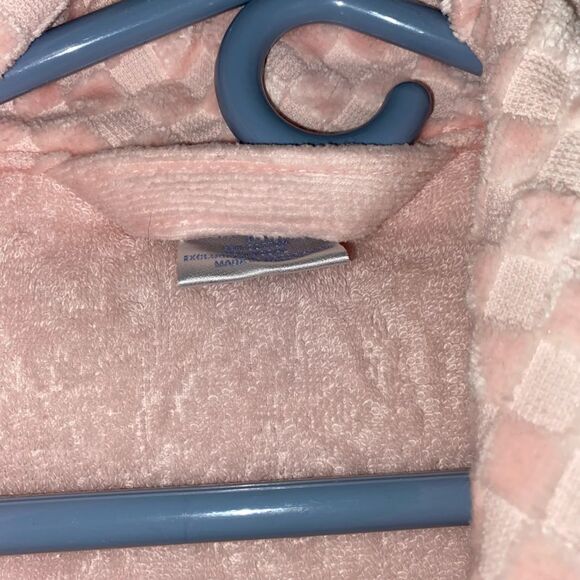 Cabernet cotton blend terry bathrobe w/satin lining & pockets Med - Picture 9 of 13